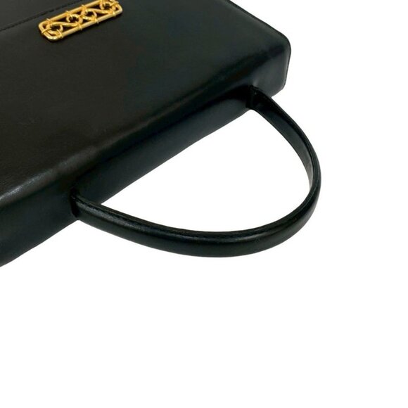 Celine Vintage Calf Leather Red Lining Handbag Mini Black - Picture 4 of 10